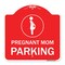 Signmission Pregnant Mom Parking With Graphic, Red & White Aluminum Architectural Sign, 18" x 18", RW-1818-23274 A-DES-RW-1818-23274 - alternate 1